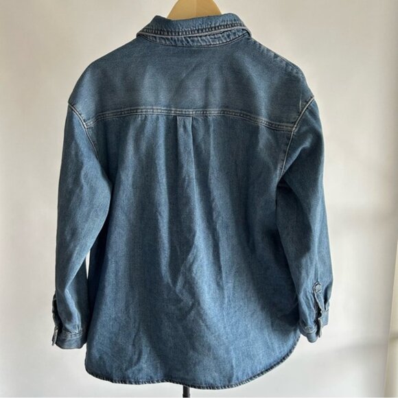 Vintage Oversized Denim Jacket Cotton - Picture 9 of 11